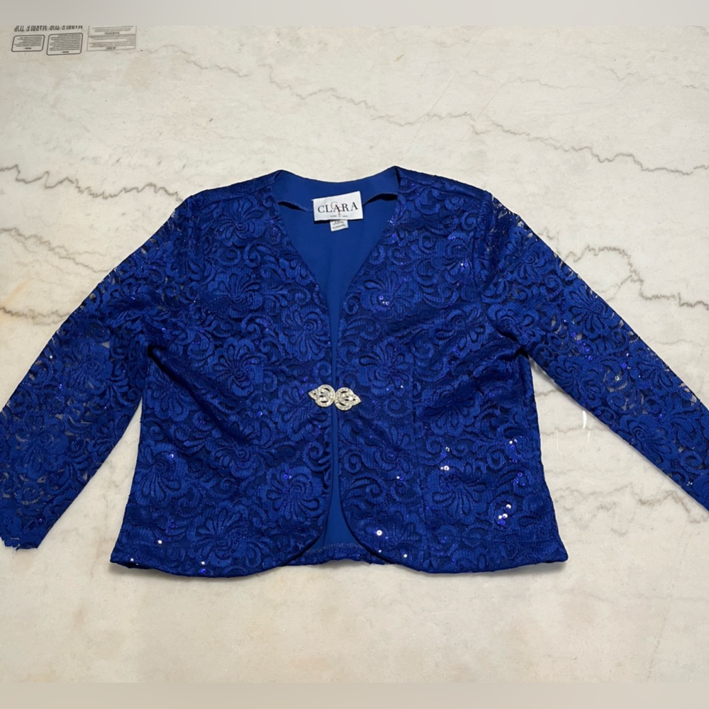 NWOT Cachet Royal Blue Lace Ensemble‎ - Picture 5 of 12